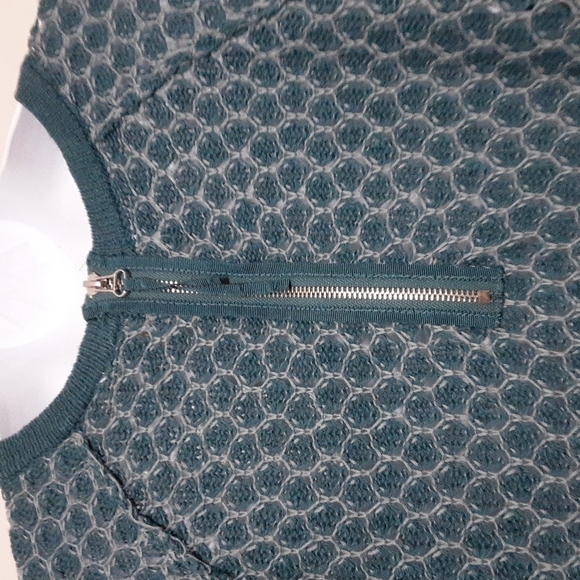 Anthropologie Moth women open knit sweater XS high low zipper accent festival - Picture 6 of 10